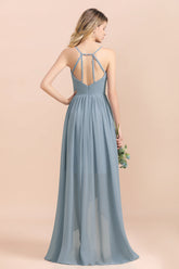 Gorgeous Hi-Lo Heart-Shaped Ruffle Bridesmaid Dresses with Spaghetti Straps